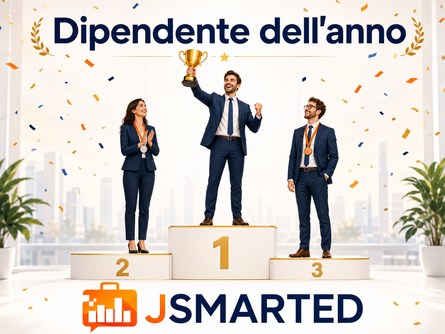 Podio del dipendente dell’anno con JSMARTED