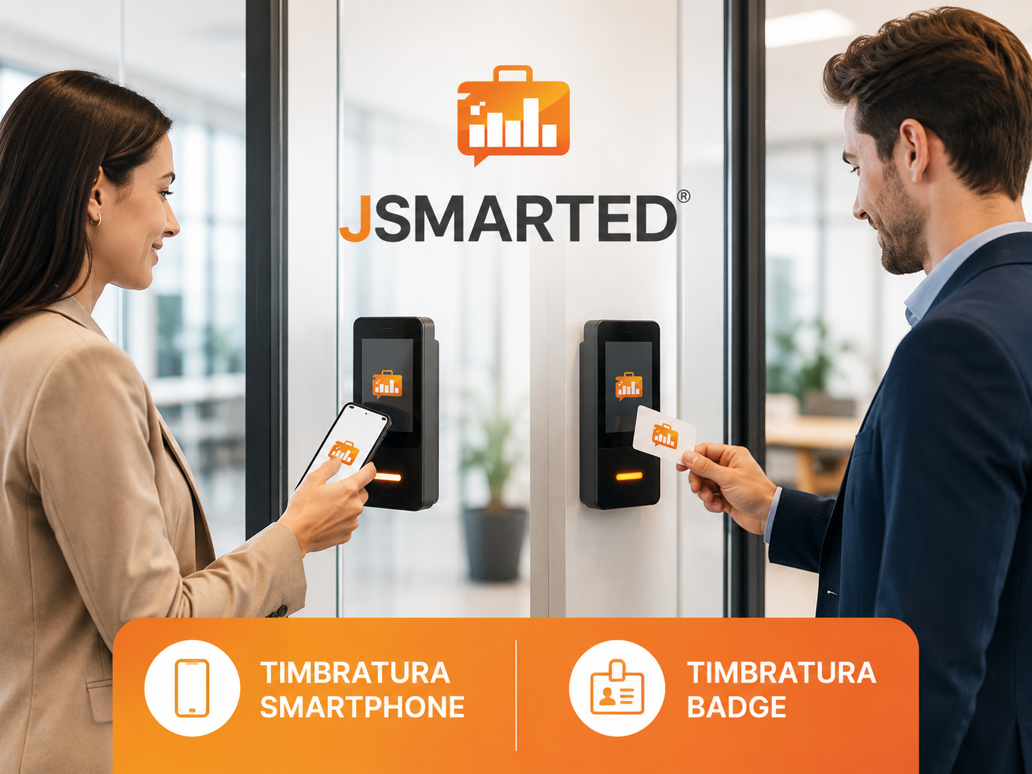 Timbratura da smartphone e badge NFC con JSMARTED